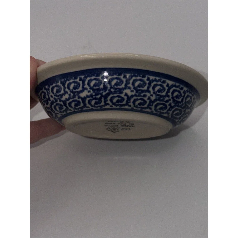 Boleslawiec Polish Pottery Handmade Soap Dish With Ridges